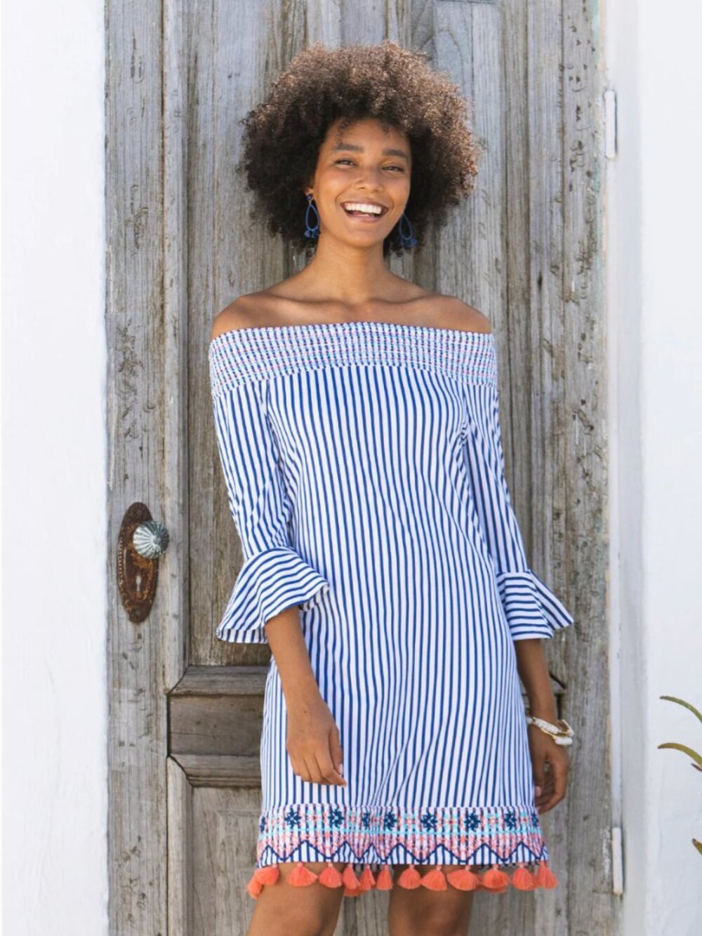 NWT Cabana Life St. Barts Off the Shoulder Dress UPF 50+